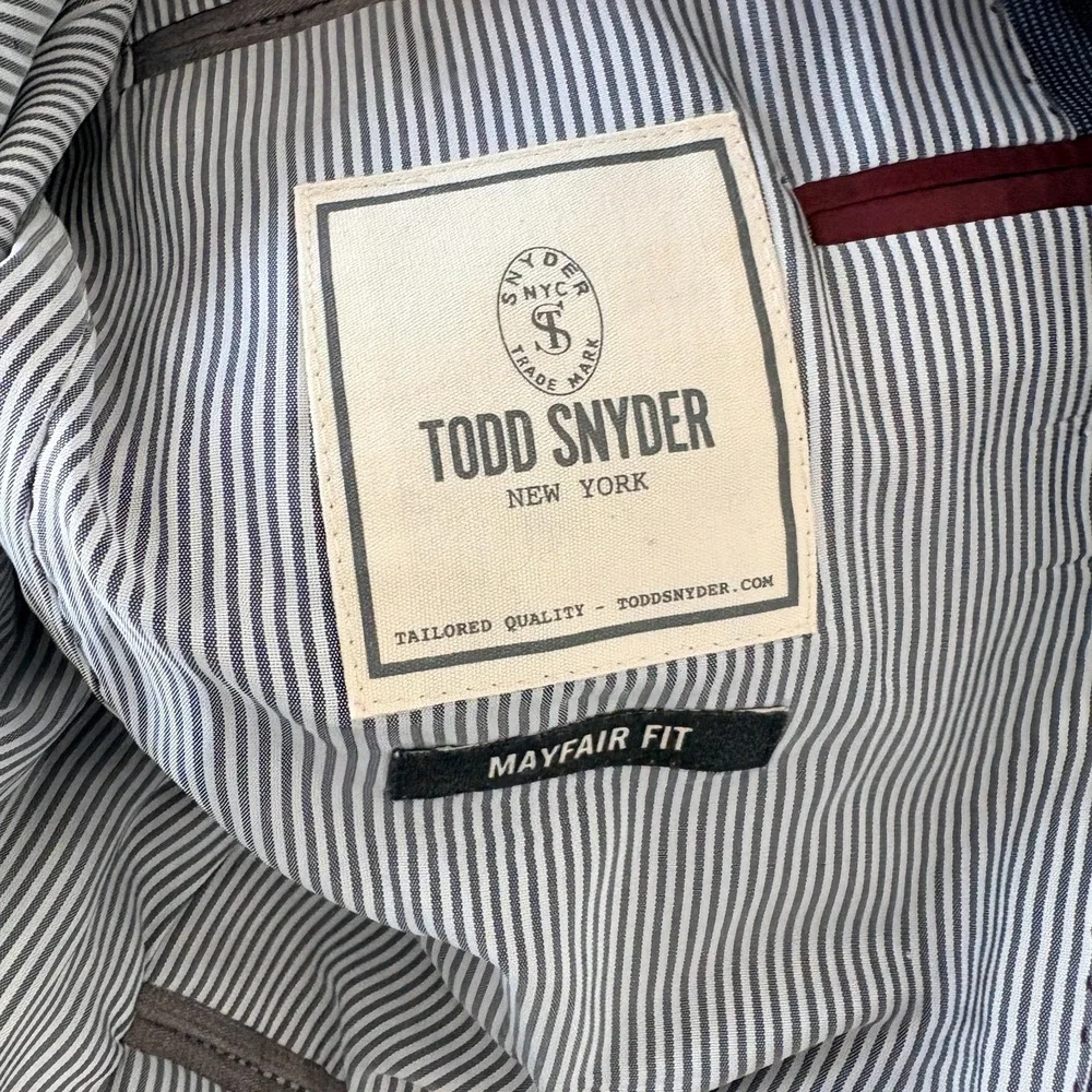 Todd Snyder Blazer Mens 40R  Wool Mayfair Fit Twill Blue Sport Coat Jacket